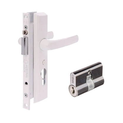 Austral Security Screen Door Lock Elegance XC White w/ Cylinder ALEL/WHIC