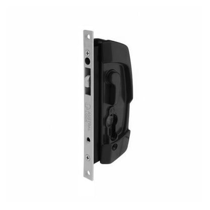 Austral SD7 Sliding Security Screen Door Lock with Cylinder Black SD7/BLST