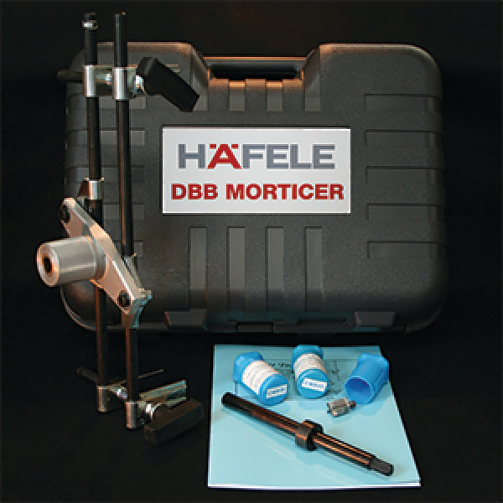 Hafele DBB Lock Morticer Jig and Fittings with 3 Cutters 001.67.700