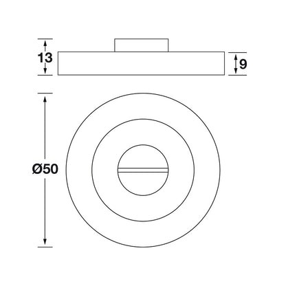 Hafele Startec Indicating Emergency Release Escutcheon 50mm Satin Brass 903.58.139
