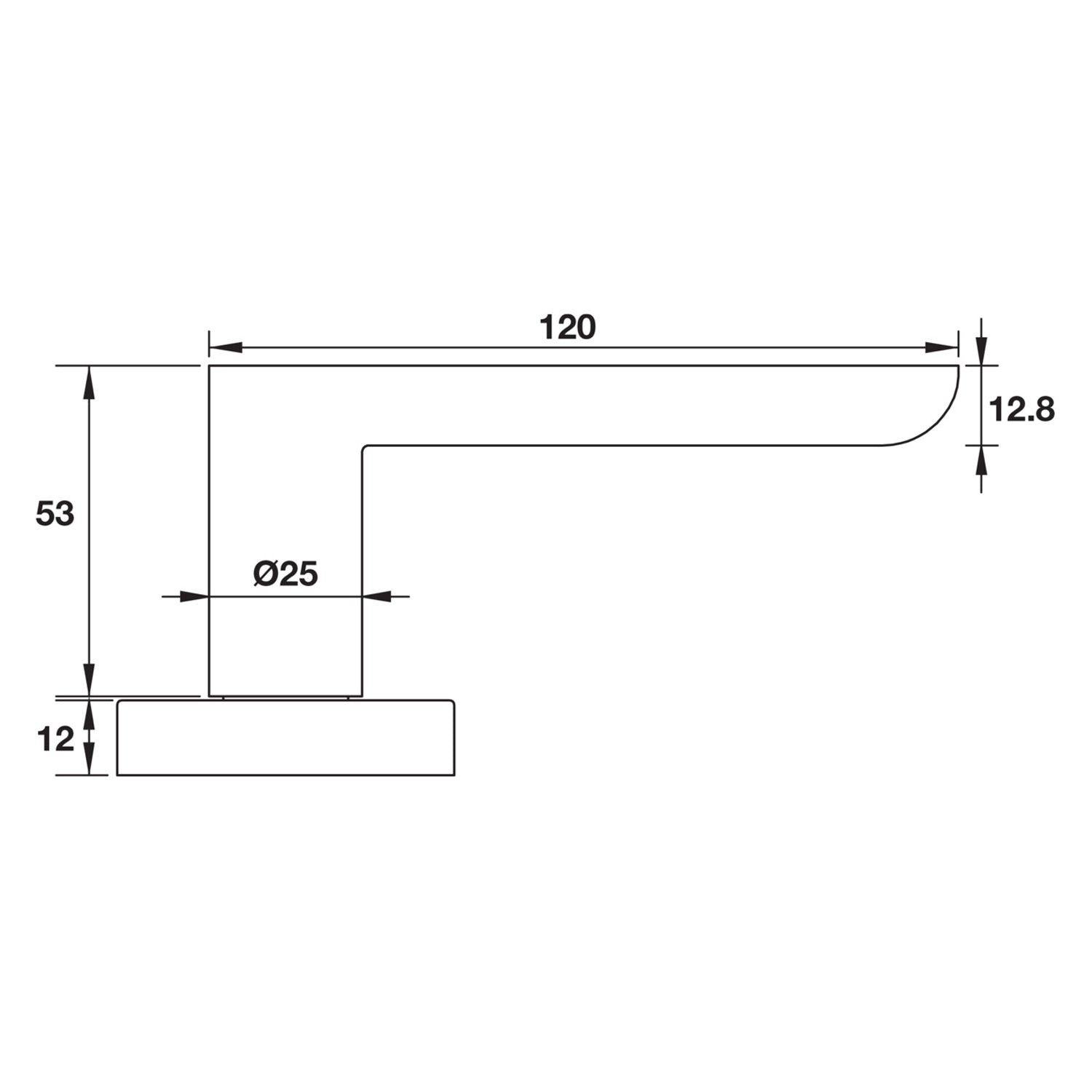 Hafele Seacliff Door Lever Handle on Round Rose - Available in Passage and Privacy Set