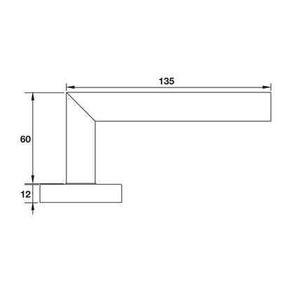 Hafele Glenelg Door Lever Handle on Round Rose - Available in Passage and Privacy Set