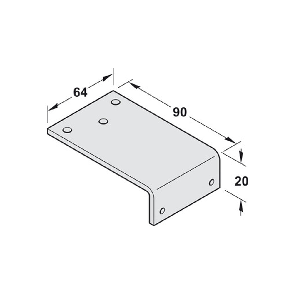 Hafele Parallel Arm Mounting Bracket - Available in Matt Black and Silver