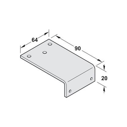 Hafele Parallel Arm Mounting Bracket - Available in Matt Black and Silver