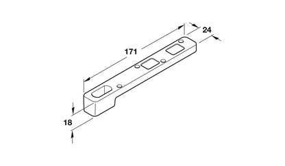 Hafele DCL 303 Floor Spring EN4 Hold Open 932.79.150