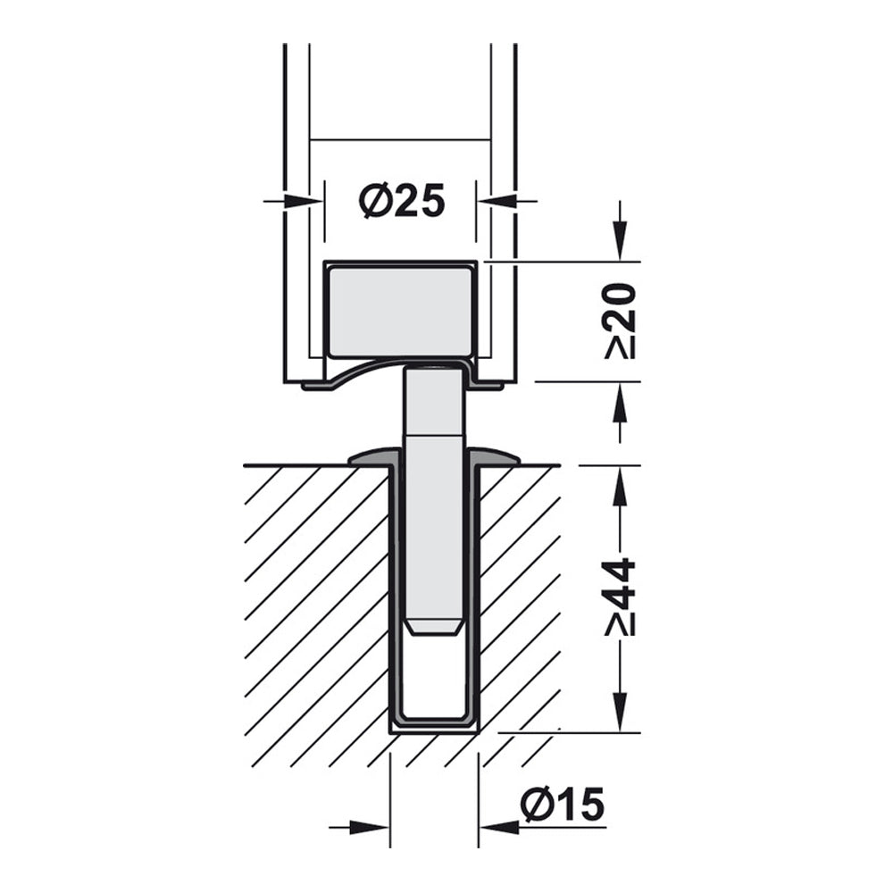 Fantom Magnetic Door Stop Concealed - Available in Various Finishes