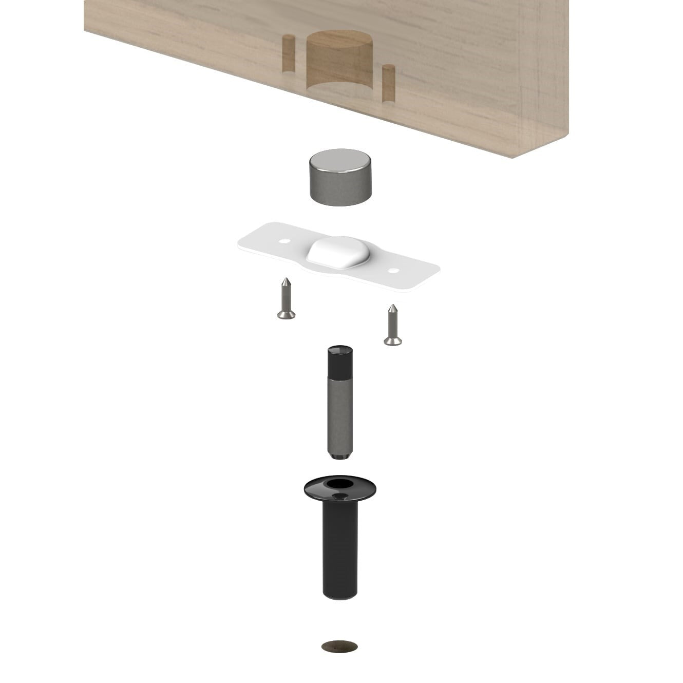 Fantom Magnetic Door Stop Concealed - Available in Various Finishes