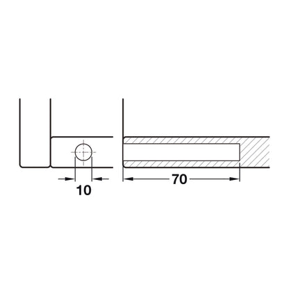 Hafele Salice KPush Cabinet Catch Long Standard With Buffer Pair 356.12.717 K Push Display Pack 1