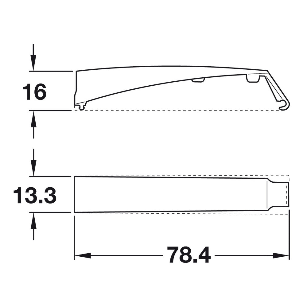 Hafele Salice KPush Cabinet Catch Long Standard With Buffer Pair 356.12.717 K Push Display Pack 1