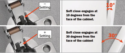 Hafele Salice Silentia 105 Cabinet Hinge Soft Close Pair DP 48/6 329.28.710 Hinge Display Pack 1