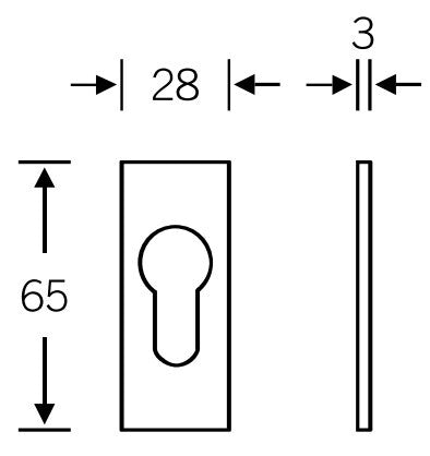 Halliday & Baillie Self-Adhesive Escutcheon 1768 - Available in Various Finishes