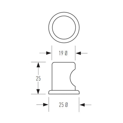 Halliday & Baillie Single Brass Knob for Brass D Pull Handles - Available in Various Finishes
