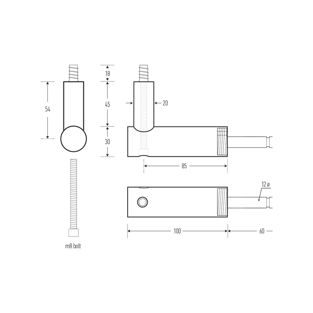Halliday & Baillie 527 Stair Rail Bracket to Match HB525 - Available in Various Finishes