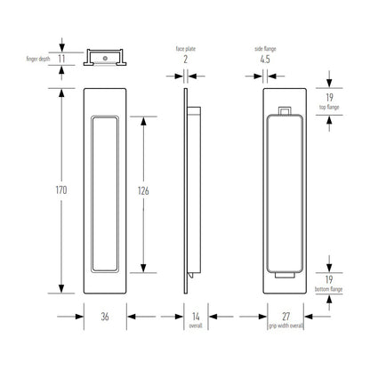 Halliday & Baillie Flush Pull HB660 - Available in Various Finishes