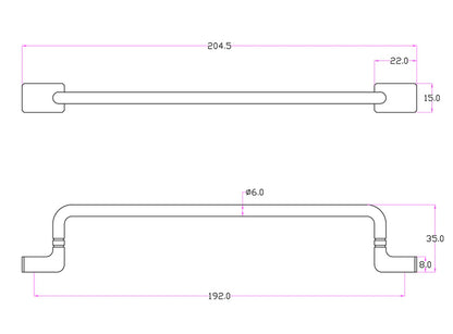 Hepburn Sydney Cabinet Pull Handle - Available in Various Finishes and Sizes
