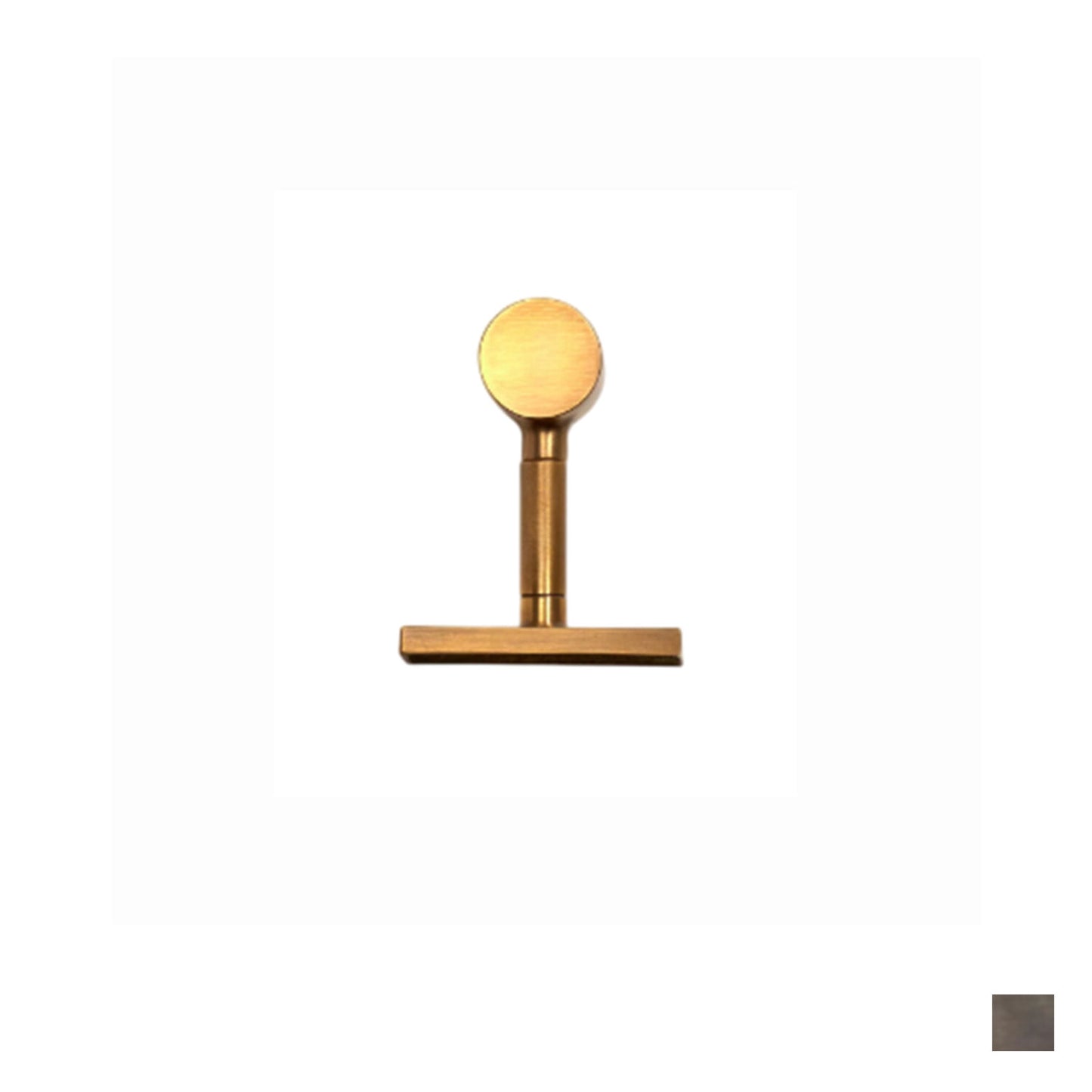 Hepburn Utility Hanging Rail End Brackets 80mm - Available in Acid Washed Brass and Antique Bronze