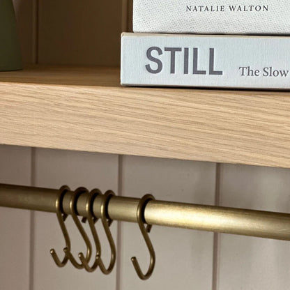 Hepburn Utility Rail Hook 65mm - Available in Various Finishes