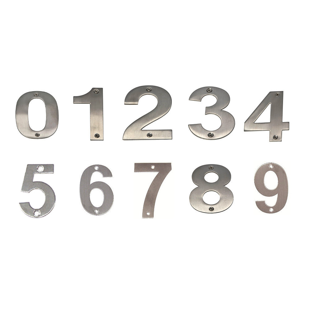 *WHILE SUPPLY LAST* Mappas Door House Number # 0-9 100mm Numeral Visible Fix 304 Grade Stainless Steel