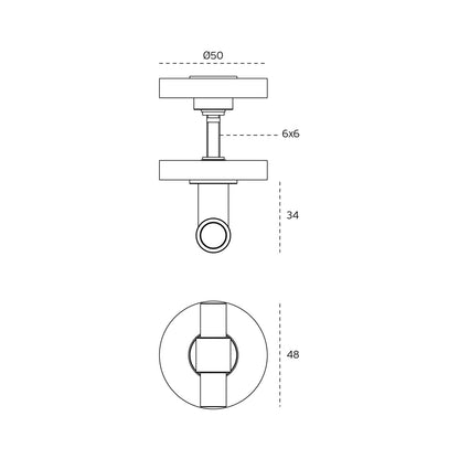 JNF Natur White Series Bathroom Snib Indicator Bolt Privacy Lock IN.04.266.W