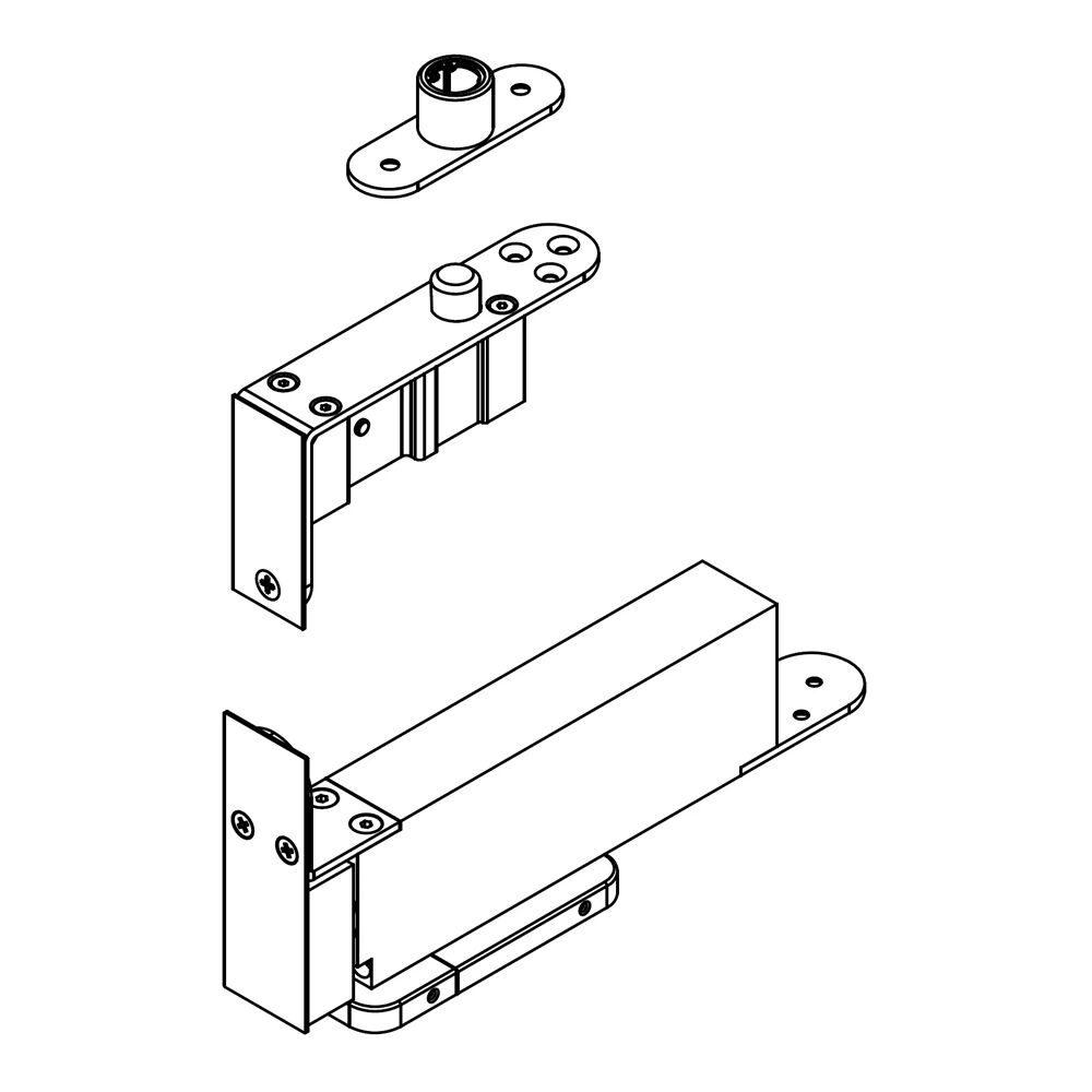 JNF Hydraulic Pivot Set For Wooden Doors Stainless Steel IN.05.204