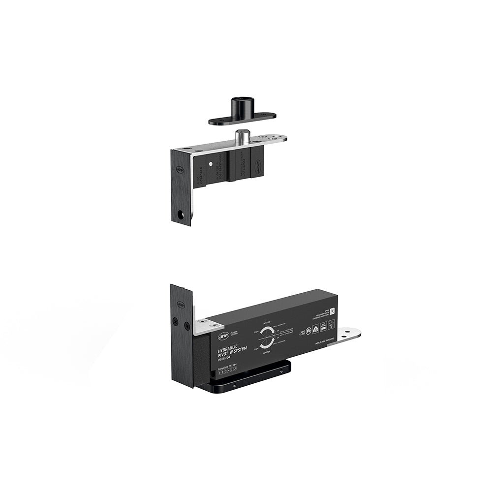 JNF Hydraulic Pivot Set for Wood Doors Titanium Black IN.05.204.TB