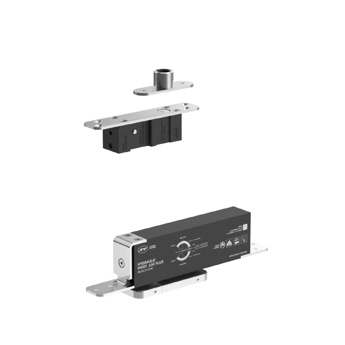 JNF Hydraulic Pivot with Hold Open 90 Degree IN.05.213.HO