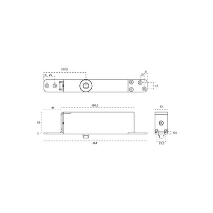 JNF Hydraulic Pivot with Hold Open 90 Degree IN.05.213.HO
