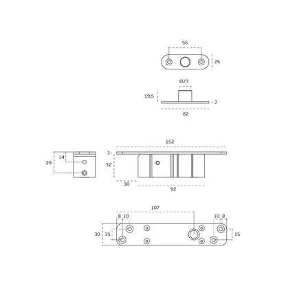 JNF Hydraulic Pivot with Hold Open 90 Degree IN.05.213.HO