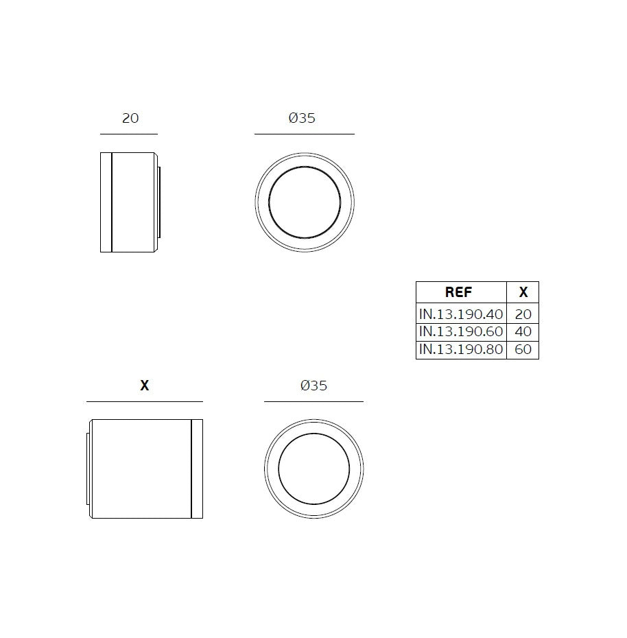 JNF Magnetic Door Stop 80mm Stainless Steel IN.13.190.80