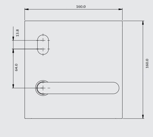 DormaKaba 1500 Plate with Cylinder Hole and 20 Lever - Available in Left and Right Handing