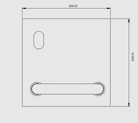 Dormakaba 1500 Plate With Cylinder Hole And D Pull - Available in Left & Right Hand