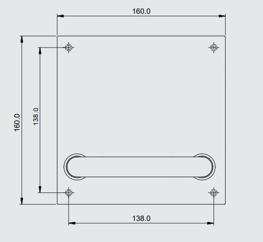 Dormakaba 1502 Plate with D Pull Handle - Available in Left or Right Handing