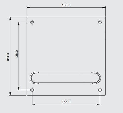 Dormakaba 1502 Plate with D Pull Handle - Available in Left or Right Handing