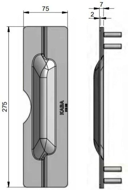 Dormakaba Strike Shield Concealed Fix Suits Lever On Rose SS088