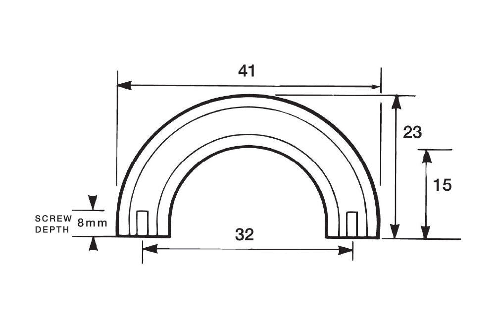 Kethy B230 Series Cabinet Pull Handle 32mm - Available in Various Finishes