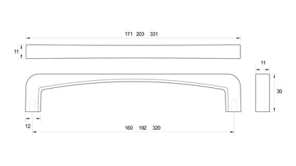 Kethy Altena Cabinet Pull Handle - Available In Various Finishes and Sizes