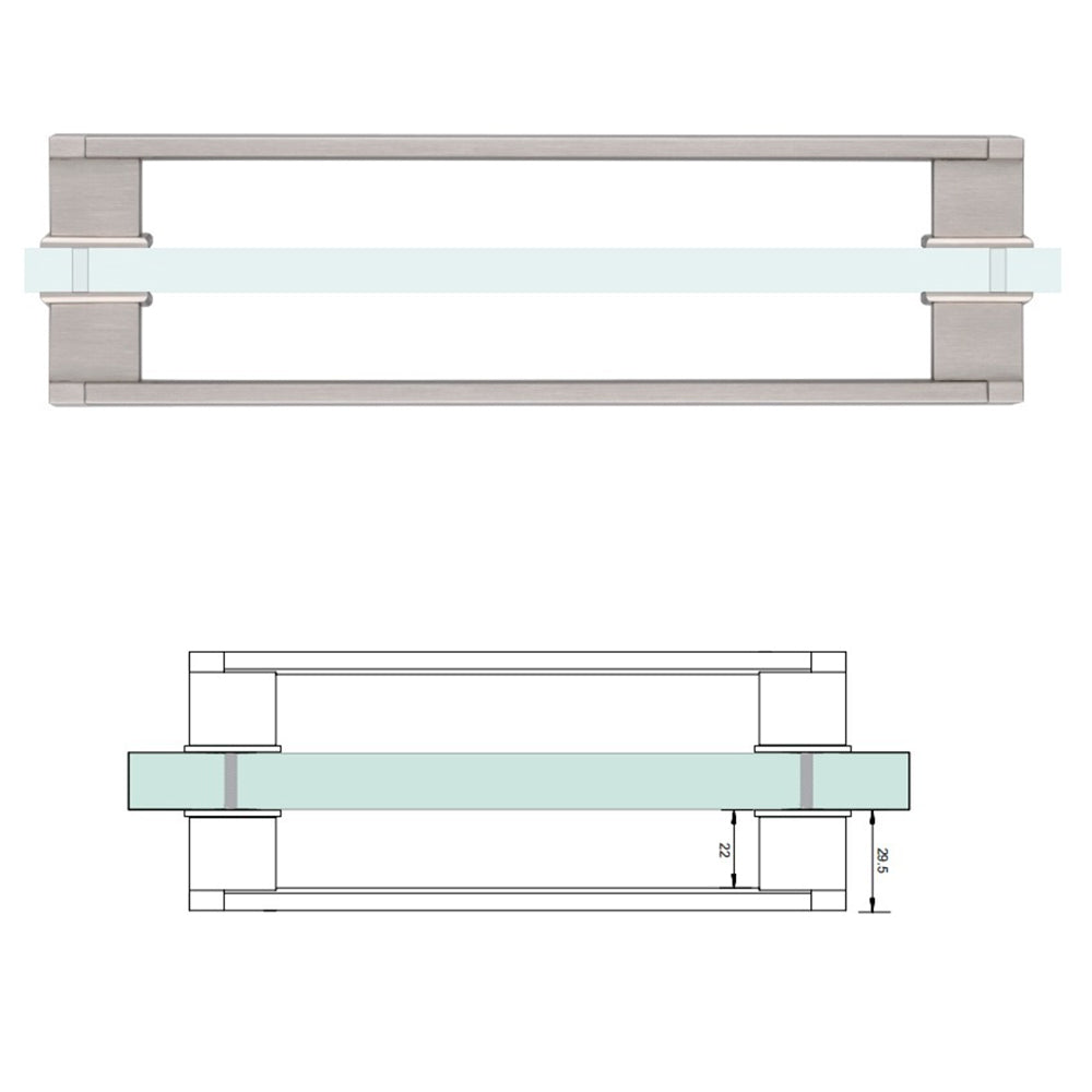 Kethy Enviro Flat Top Handle BTB Set - Available in Various Finishes and Sizes