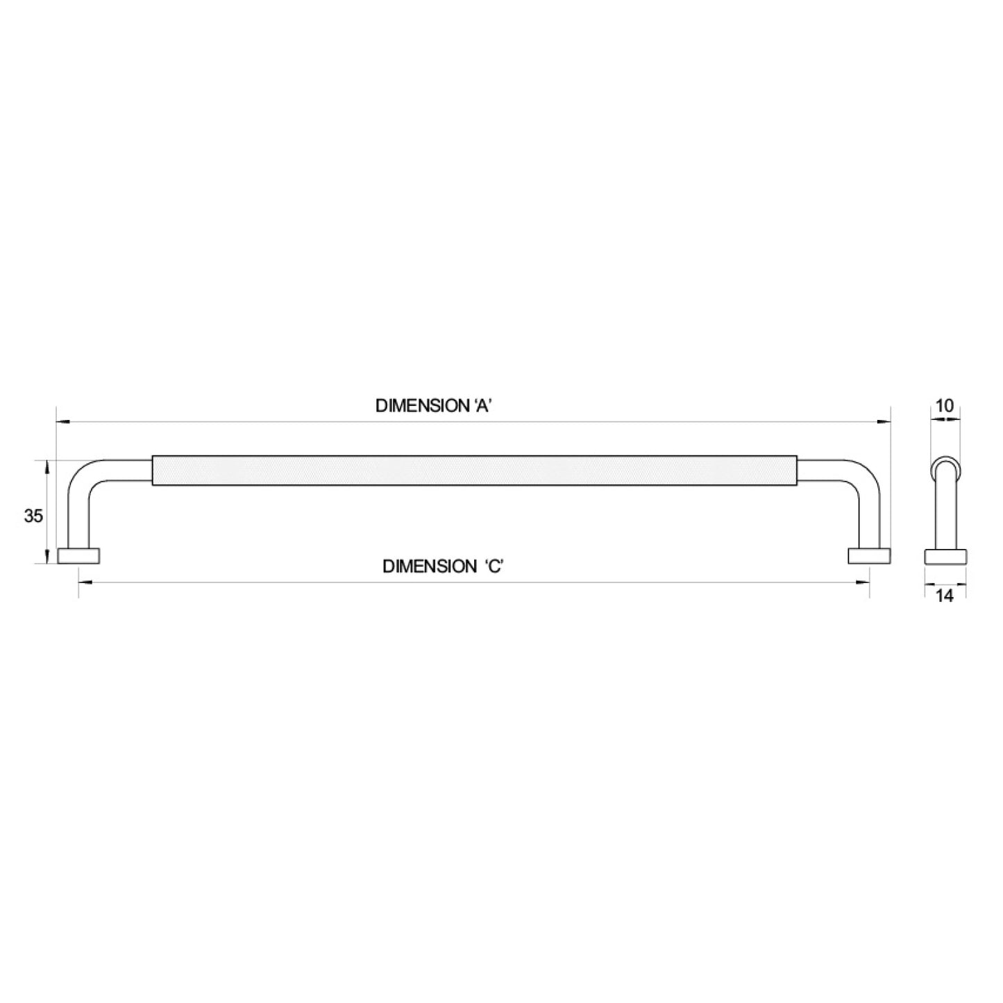 Kethy BH169 Rounded Bugle Handle - Available in Various Finishes and Sizes