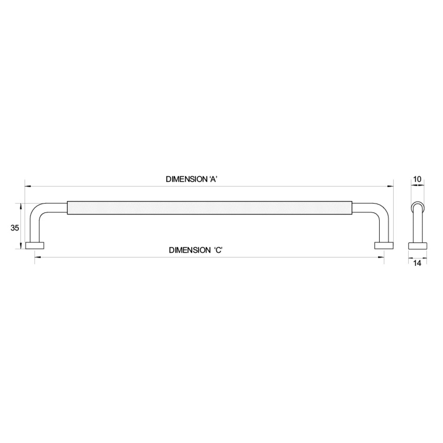 Kethy BH169 Rounded Bugle Handle - Available in Various Finishes and Sizes