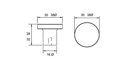 Kethy Bargo Brass Knob BK45