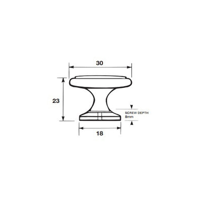 Kethy Botha Cabinet Knob 30mm - Available In Various Finishes