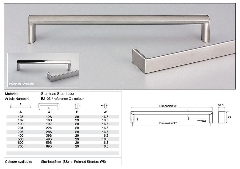 Kethy E2123 Latina Flat Top Handle