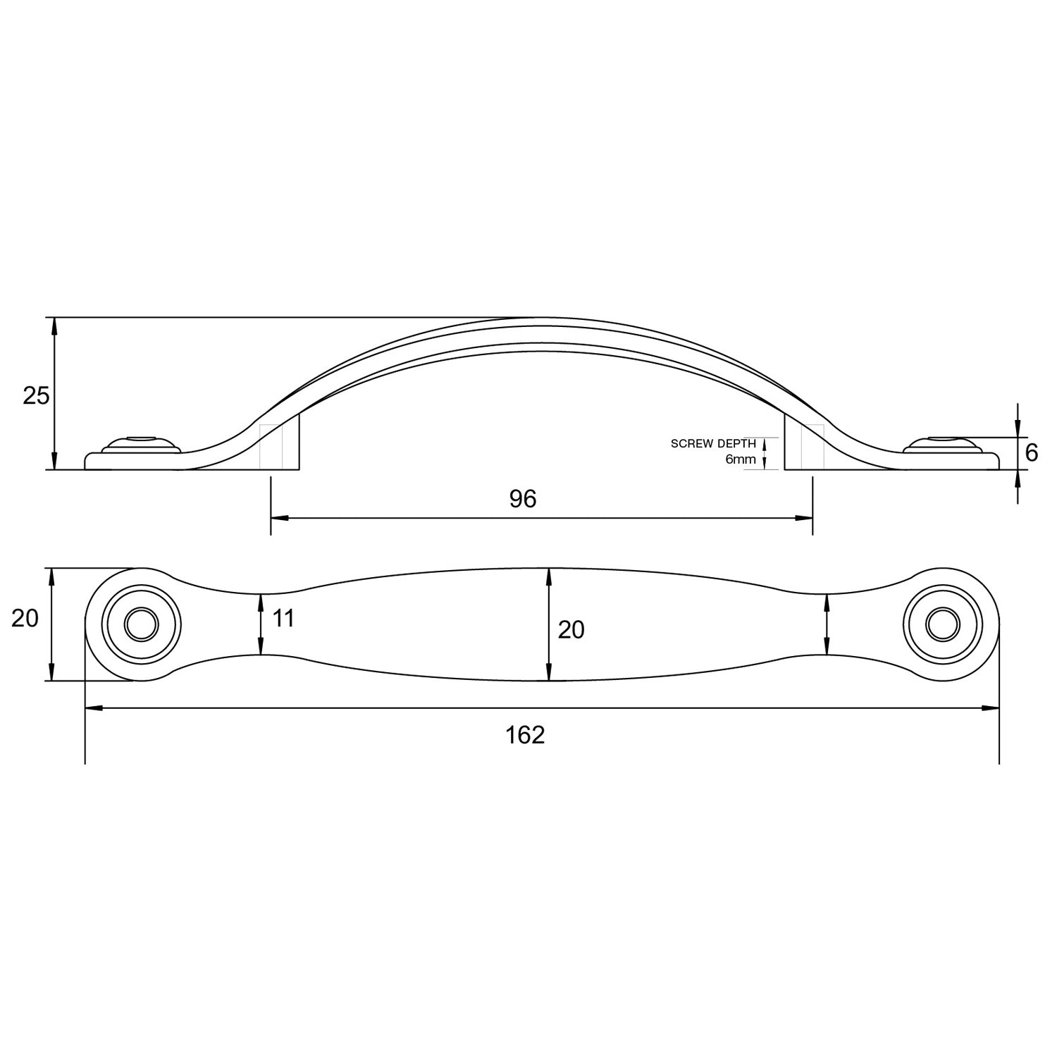 Kethy HT013 Norton Cabinet Handle 96mm - Available In Various Finishes
