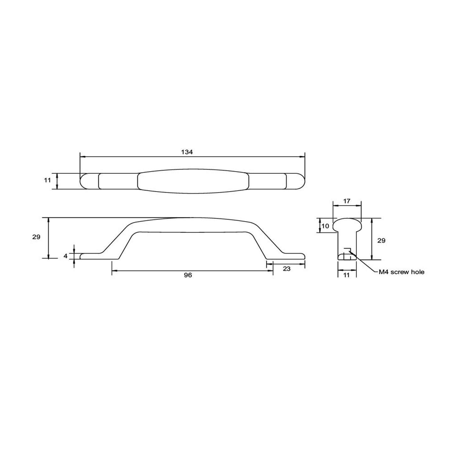 Kethy HT015 Avila Angled Handle 96mm - Available In Various Finishes