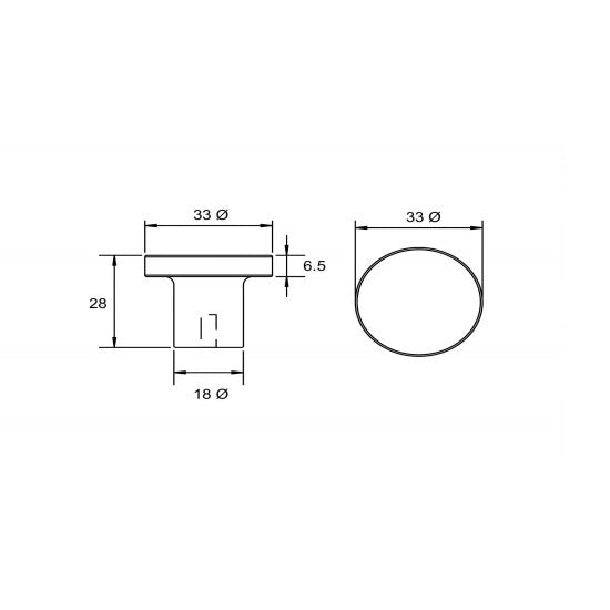 Kethy HT019 Cabinet Knob - Available In Various Finishes and Sizes