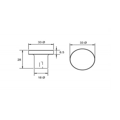 Kethy HT019 Cabinet Knob - Available In Various Finishes and Sizes