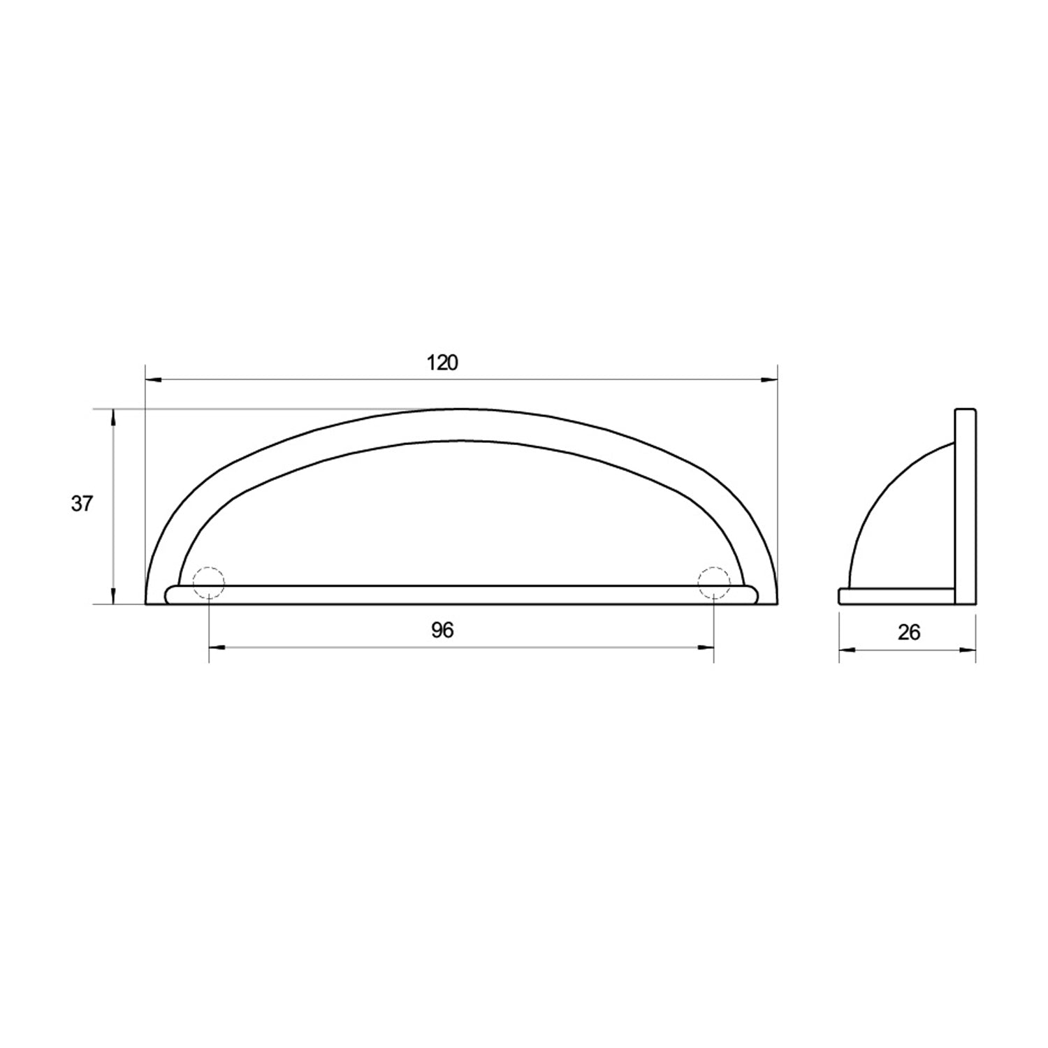 Kethy HT568 Bristol Cup 96mm - Available In Various Finishes