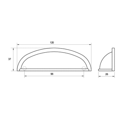 Kethy HT568 Bristol Cup 96mm - Available In Various Finishes