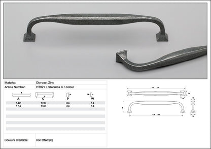Kethy Cabinet Handle HT921 Hampton Zamak Die-cast Zinc