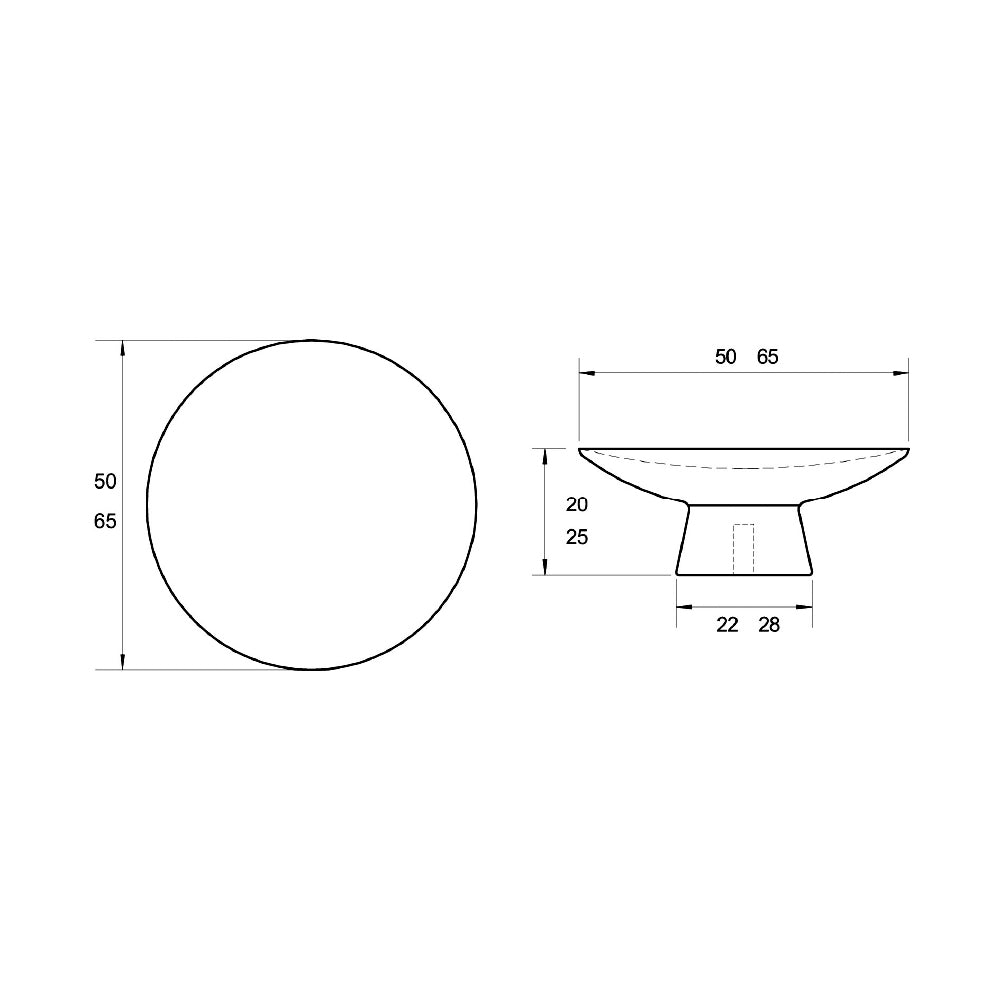 Kethy Olympia Knob L4314 - Available in Various Finishes and Sizes